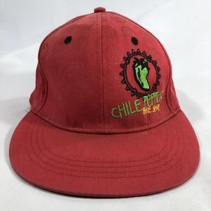 Chile Pepper Bike Shop Moab Utah Hat Cap Red Embroidered Size SM Fitted Flatbill